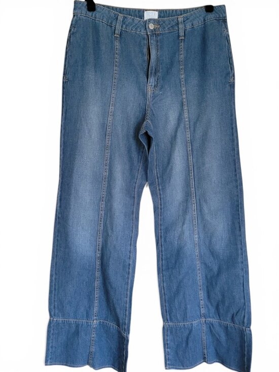 Time and Tru Denim - Time and Tru | Y2K wide-leg raw hem jeans | Blue | Size 12